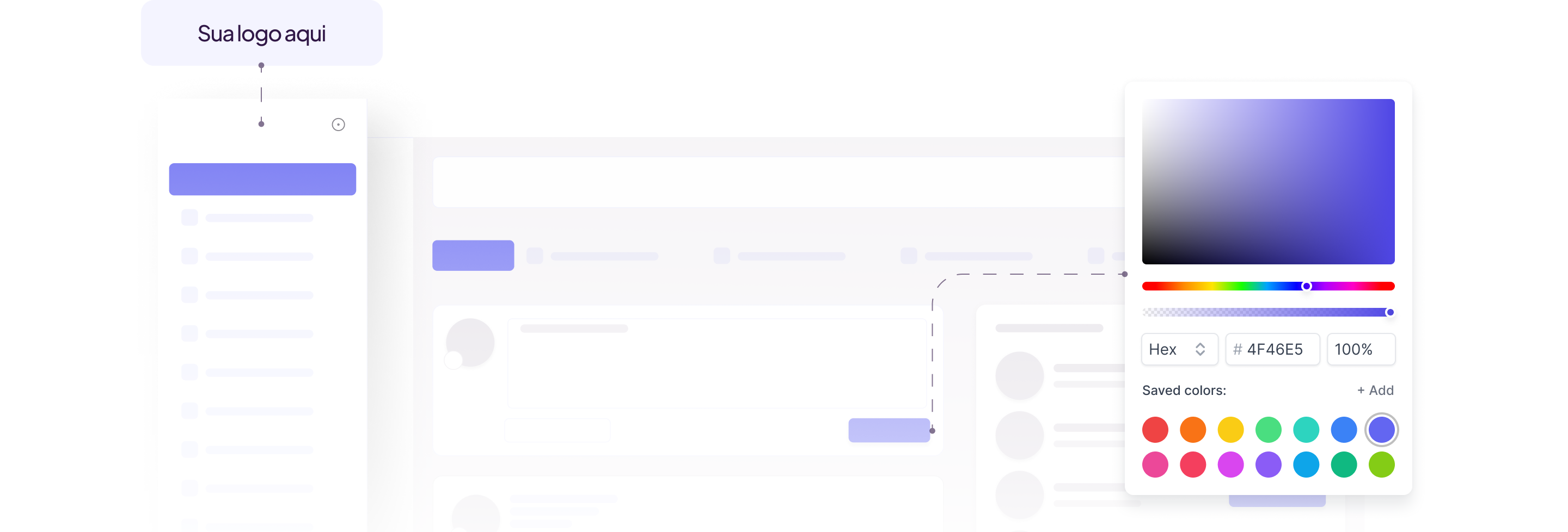 Dashboard administrativo da Plura